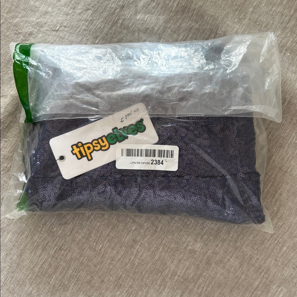 Tipsy Elves Blue Sequin High Waisted Leggings XL - Picture 8 of 8